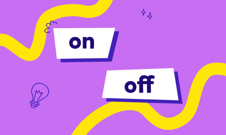 Czasowniki frazowe (phrasal verbs) z „on” i „off”