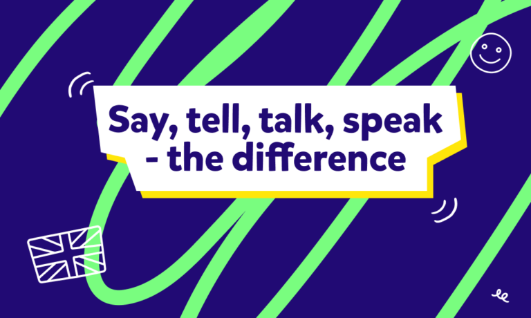 Różnice między say, tell, talk, speak w języku angielskim