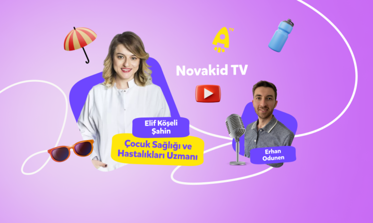 Novakid TV’de Uzm. Dr. Elif Köşeli Şahin’i ağırladık: Yazın çocukları güneş çarpmasından nasıl korumalıyız?