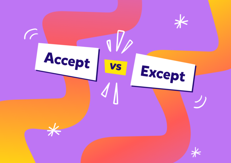 Telaffuzu benzer kelimeler: Accept ve except!